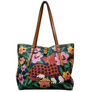 Dooney & Bourke Islamorada Dover Tote jungle jaguar EUC